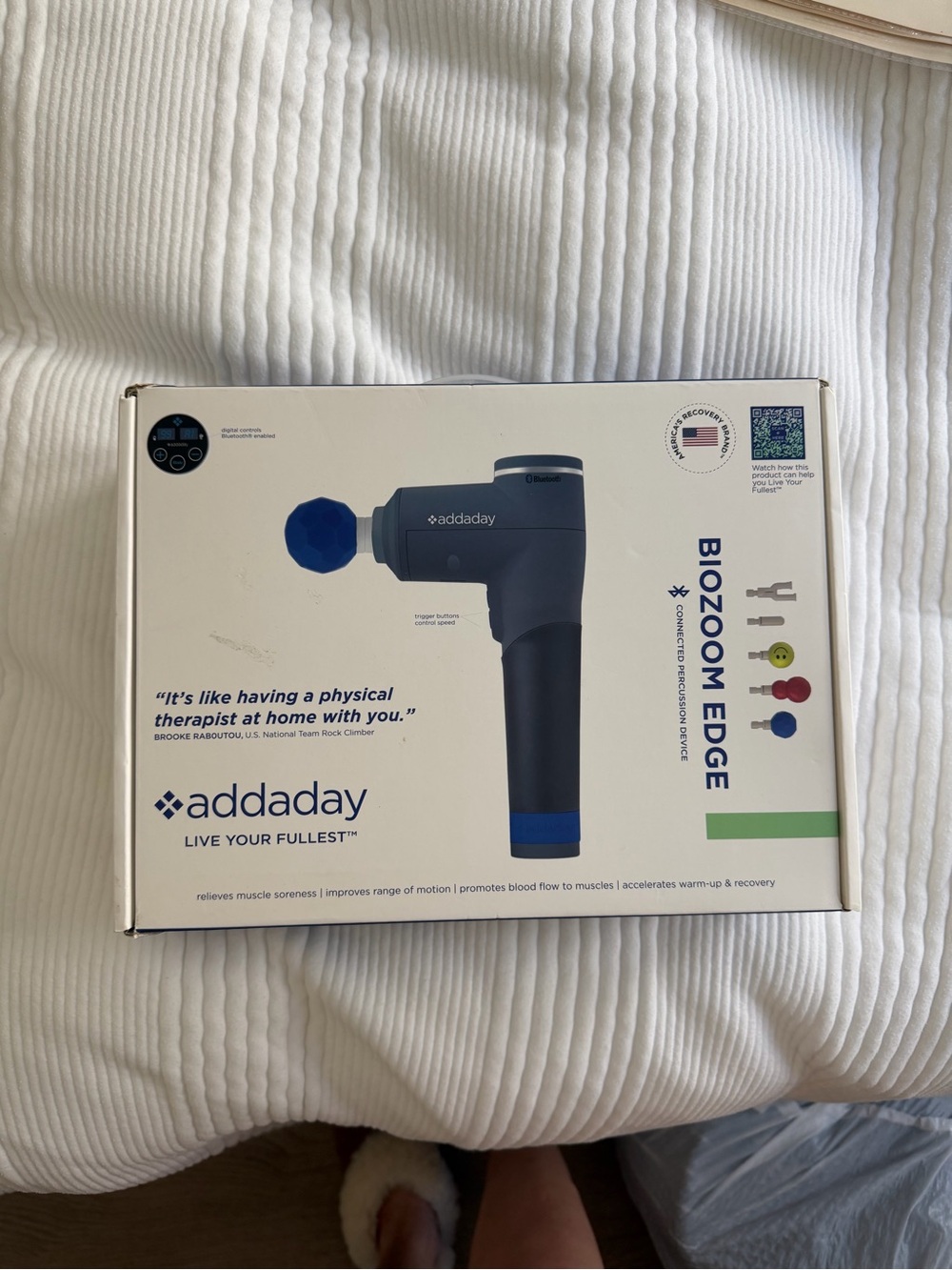 BioZoom Edge Percussion Massager - Blue